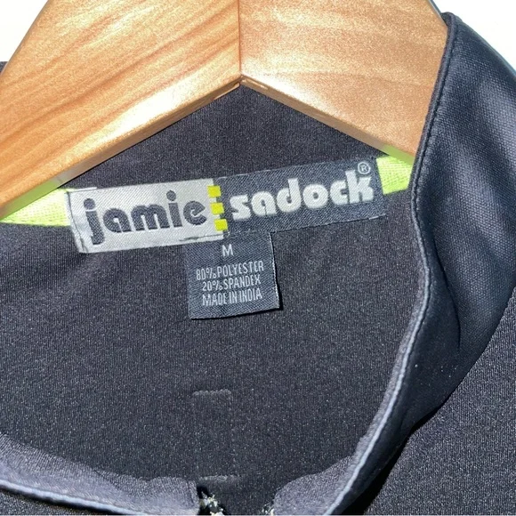 Jamie Sadock Black/Tan Full Zip Stretch Golf Athletic Jacket Women's Size M - Picture 6 of 13